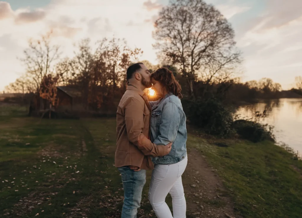 Séance photo couple coucher de soleil